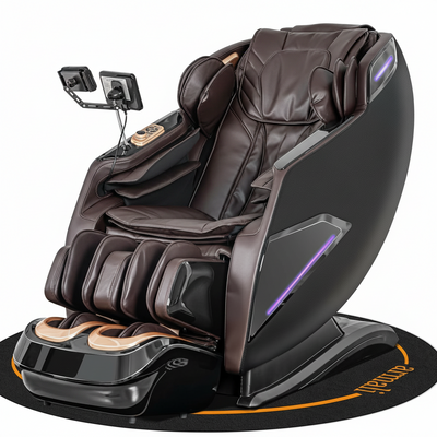 4D Massage Chairs Full Body,Zero Gravity Sl-Track Shiatsu Massage Chair Recliner,Core Heating,20 Massage Techniques,Deep Yoga Stretch,Foot Rollers, Ai Voice,Touch Screen,Wireless Charging