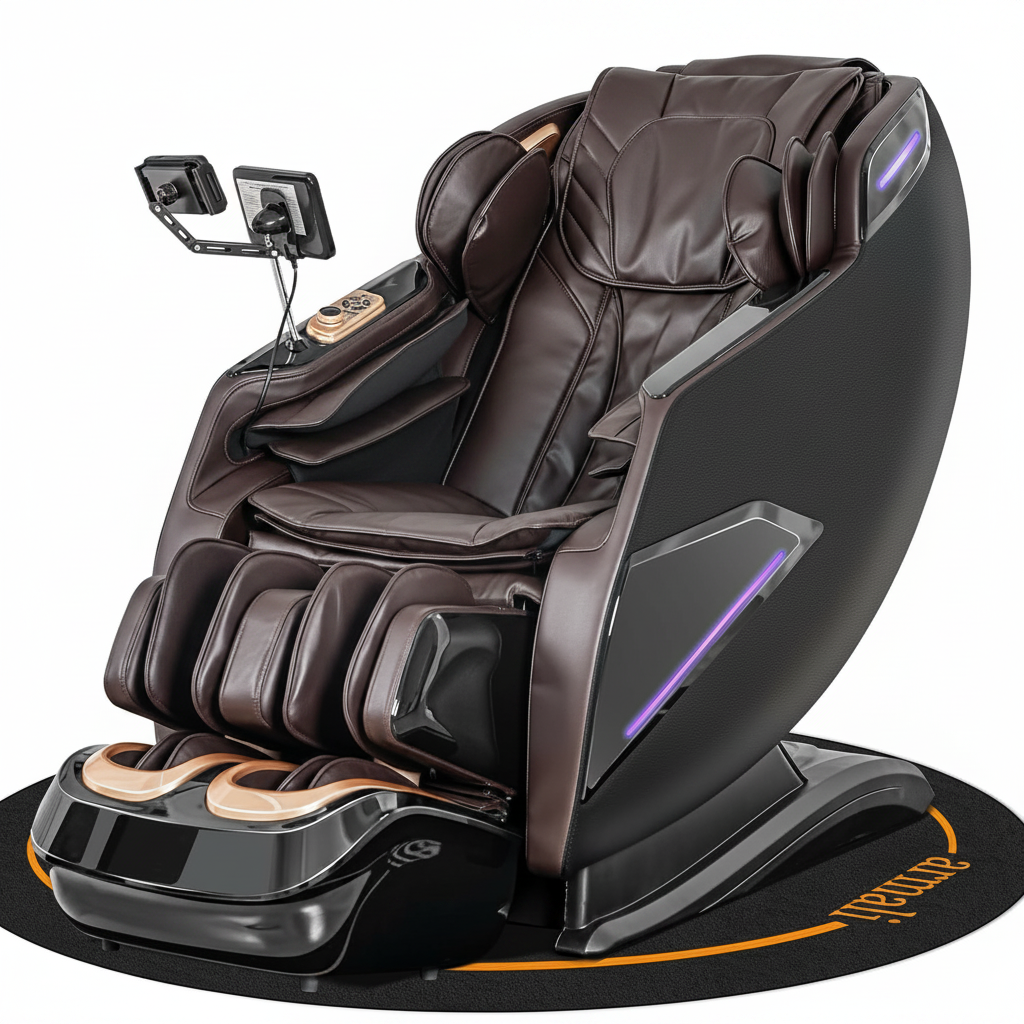 4D Massage Chairs Full Body,Zero Gravity Sl-Track Shiatsu Massage Chair Recliner,Core Heating,20 Massage Techniques,Deep Yoga Stretch,Foot Rollers, Ai Voice,Touch Screen,Wireless Charging